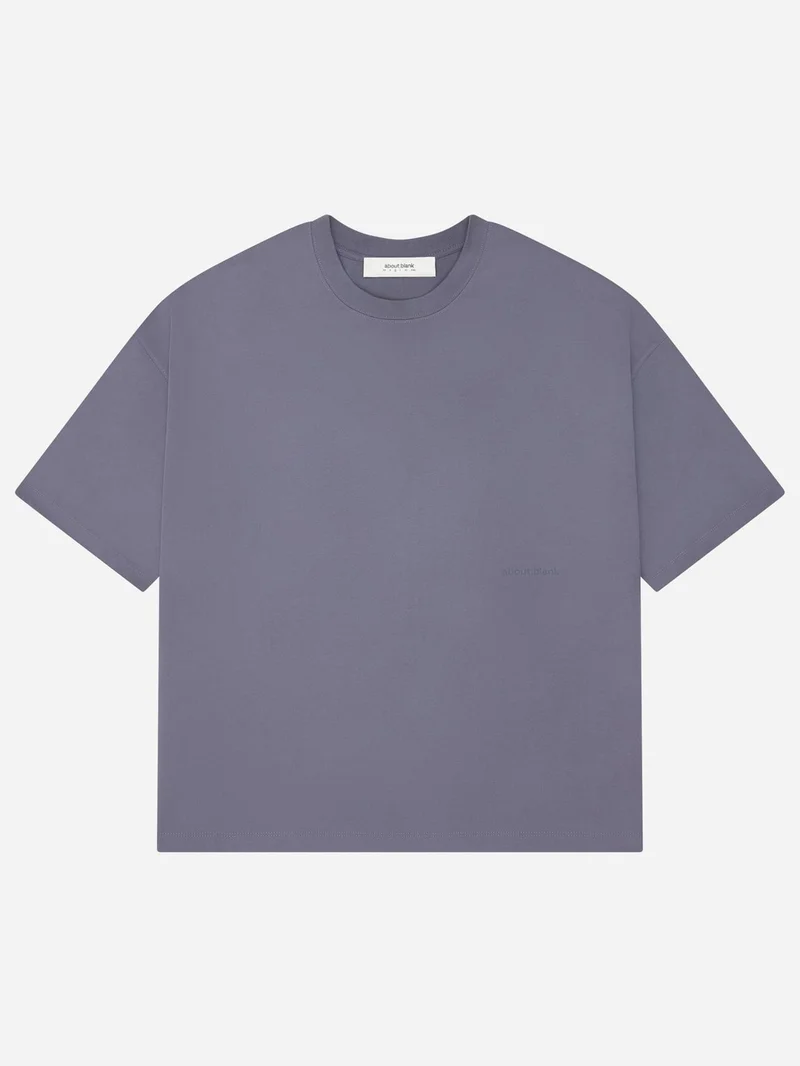 Image of about:blank Washed Box T-Shirt - Smoke Blue