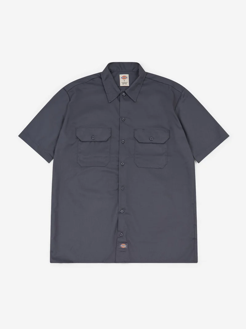 Image of Dickies Short Sleeve Work Shirt - Charcoal Grey