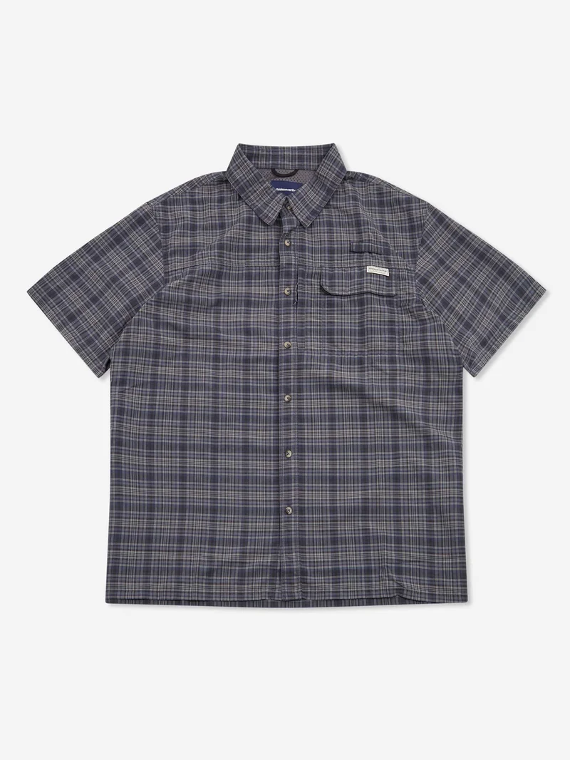 Image of thisisneverthat Plaid S/S Fishing Shirt - Dark Navy
