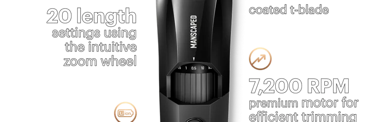 20 length settings using  the intuitive zoom wheel