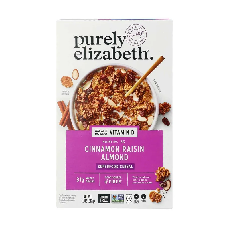 Superfood Cereal With Vitamin D, Cinnamon Raisin Almond, 11 Oz