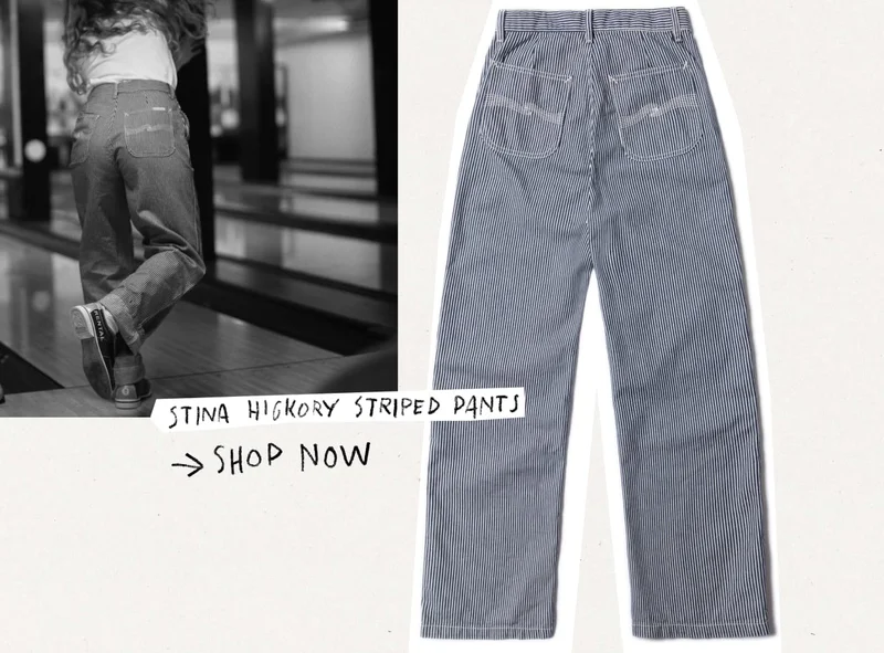 Stina Hickory Striped Pants Blue/Offwhite