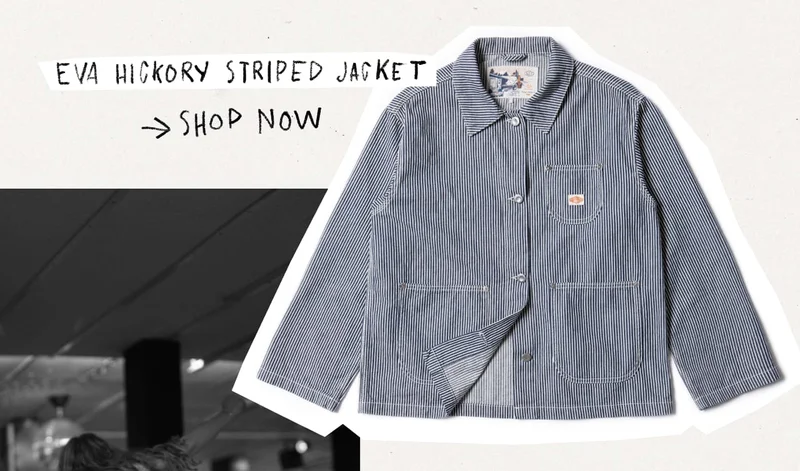 Eva Hickory Striped Jacket Blue/Offwhite