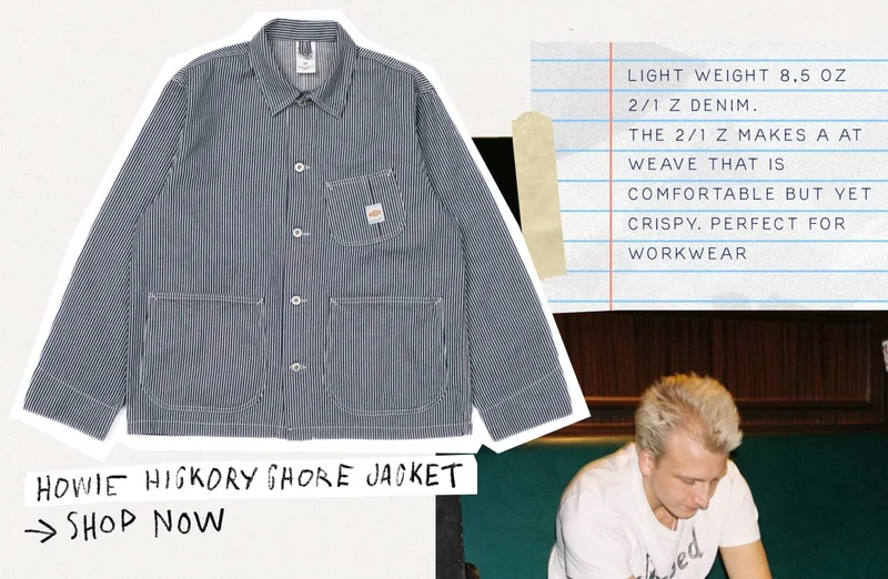 Howie Hickory Chore Jacket Blue/Offwhite
