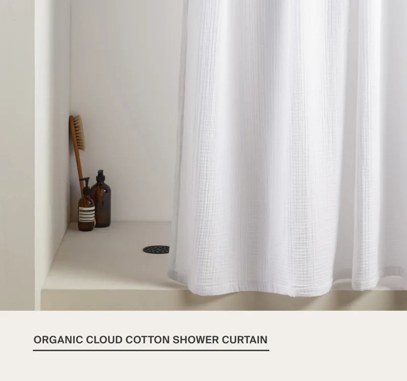 Organic Cloud Cotton Shower Curtain