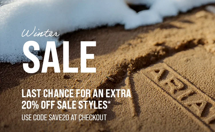 WINTER SALE Last Chance for an extra 20% off sale styles* Use code discount code at checkout
