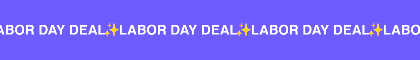 Labor Day Deal banner