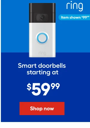 Smart doorbells starting at $59.99 Item shown: $99.99.