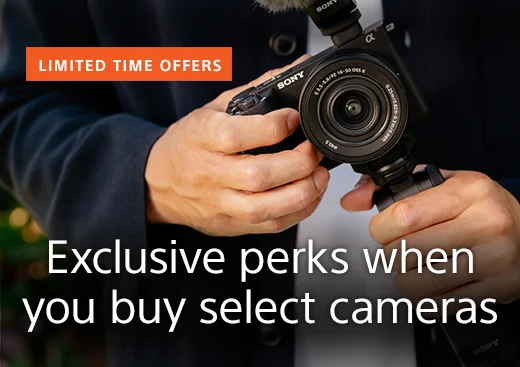Exclusive perks when you buy select cameras