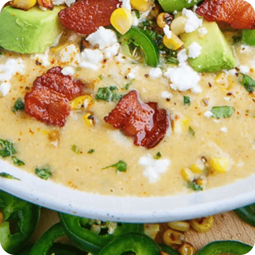 a bowl of mexican corn soup, one of our favorite soup recipes a bowl of mexican corn soup, one of our favorite soup recipes