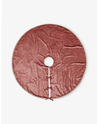 Brandis Velvet Tree Skirt-Sangria