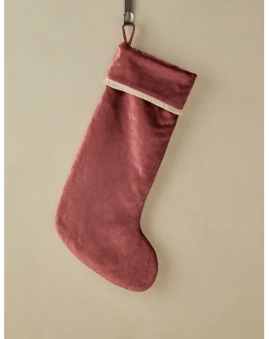 Brandis Velvet Stocking-Sangria
