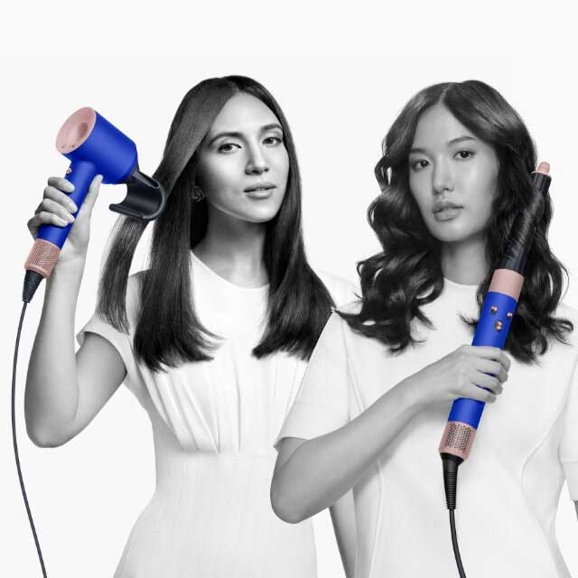 Models using Dyson hair care products