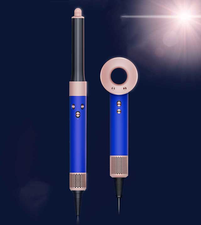 Dyson's hair care range in special edition Blue Blush