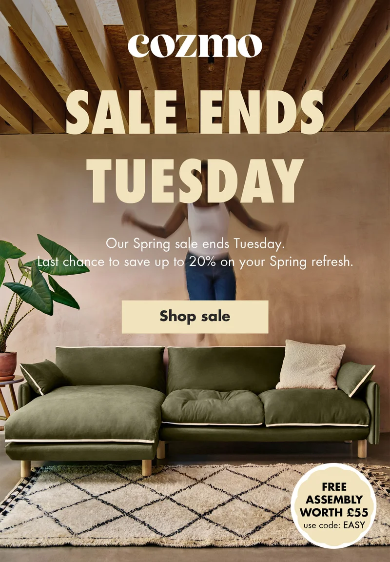 Sale ends Tuesday