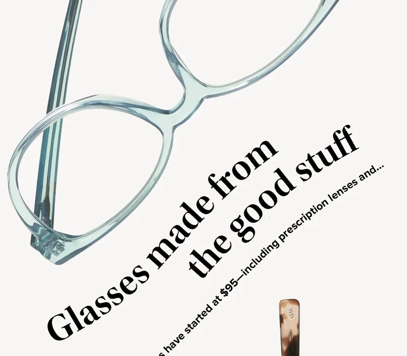 Glasses made from the good stuff