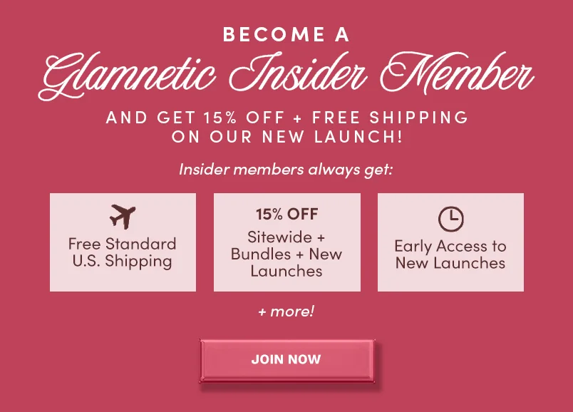 Become a Glamnetic Insider and get 15% off + Free Shipping