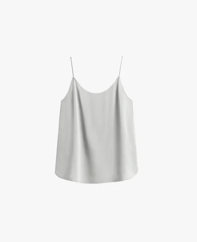 Washable Charmeuse Cross Back Cami Sage