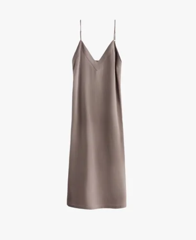 Silk Slip Dress Mushroom