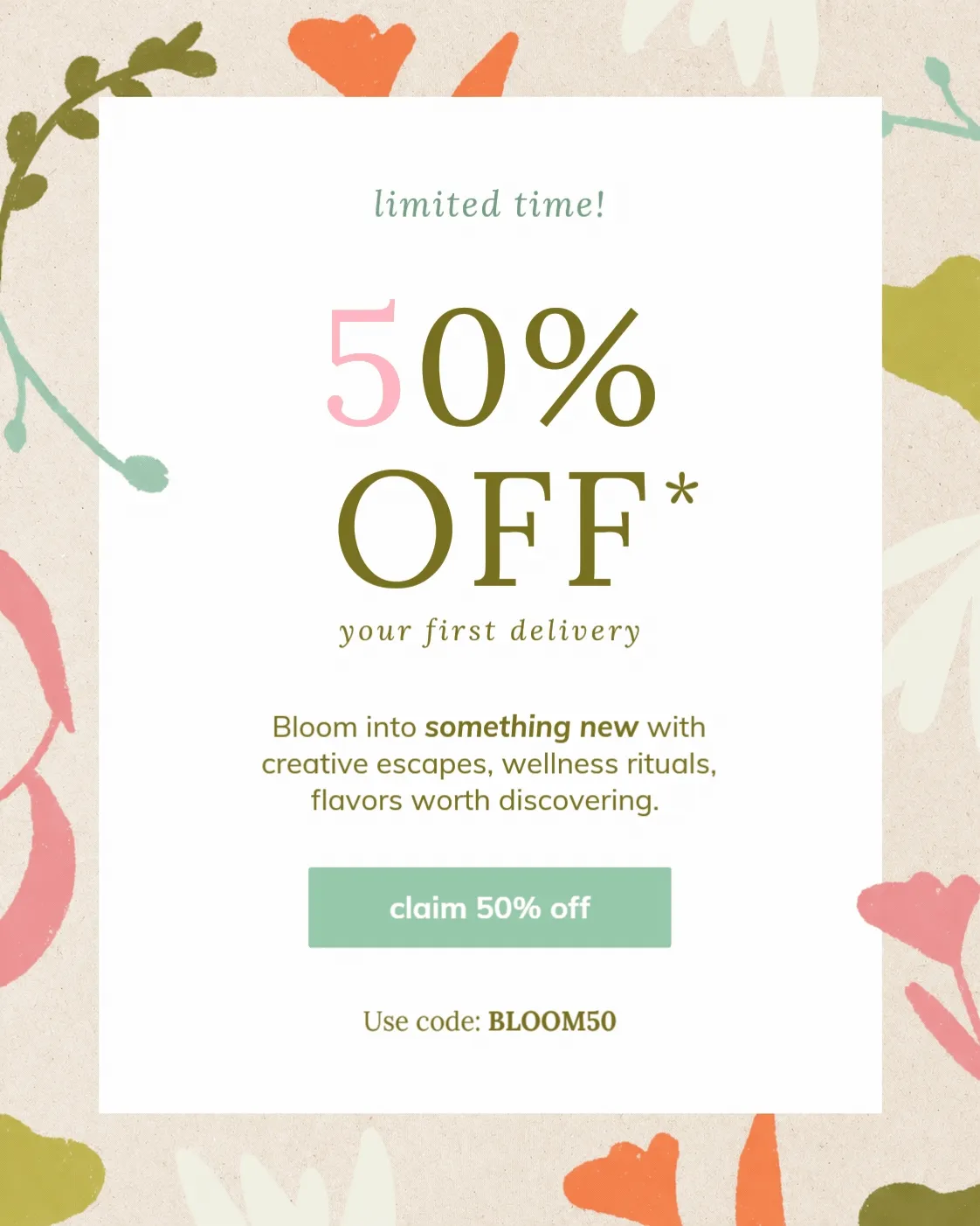 Shop the 50% OFF spring forward sale