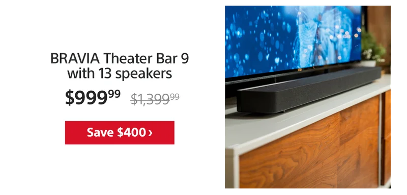 Save $300: BRAVIA Theater Bar 9 with 13 speaker