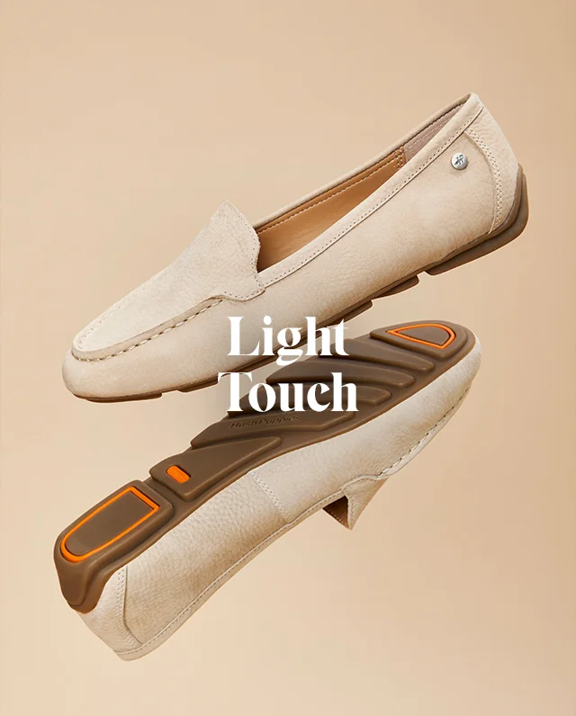 A pair of the women's Ozzie Loafers in Taupe. Shop the Ozzie Loafer.