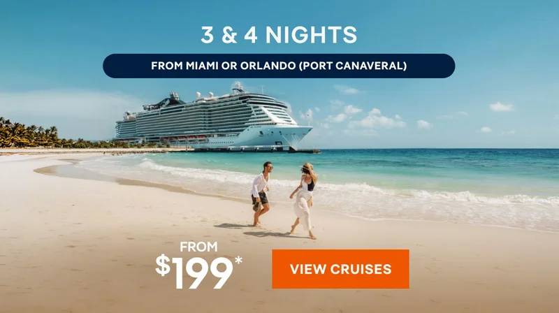 3 & 4 Nights From Miami or Orlando – Click to View Cruises & Book Now