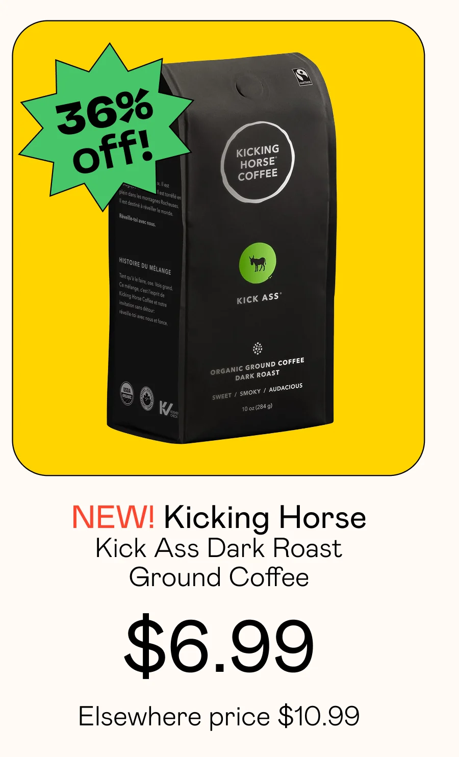 Kick Ass Dark Roast Ground Coffee
