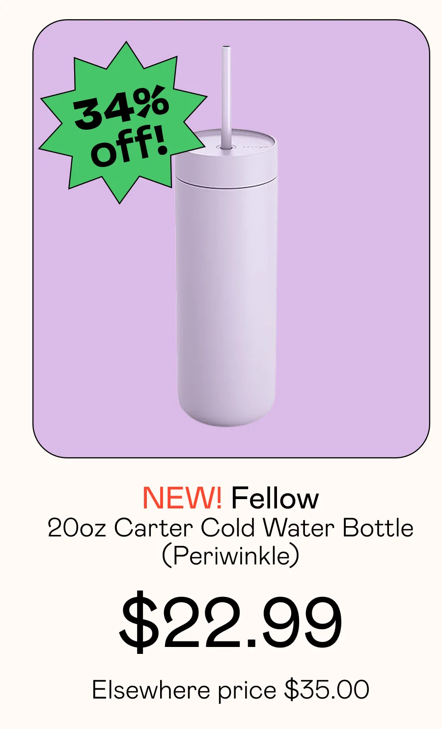 20oz Carter Cold Water Bottle - Periwinkle