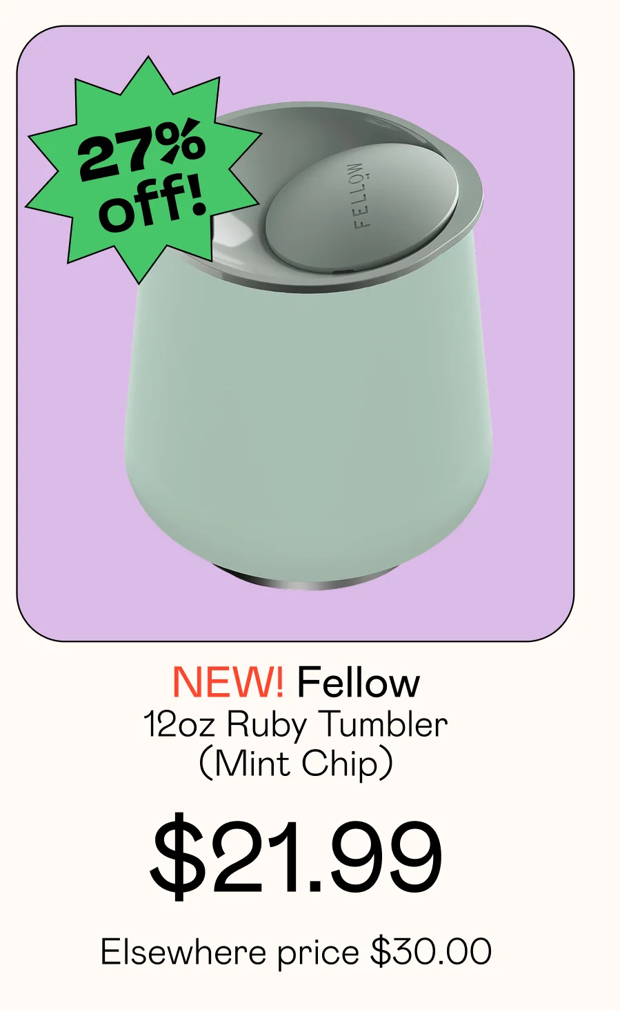 12oz Ruby Tumbler - Mint Chip