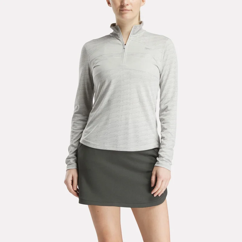 Image of Women's Long Sleeve Engineered Vector Jacquard 1/4 Zip Golf Pullover Top