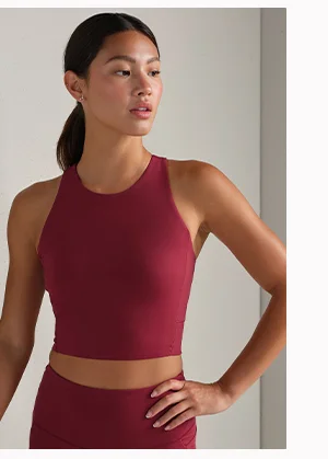 Revive™ Longline Bra - Cranberry