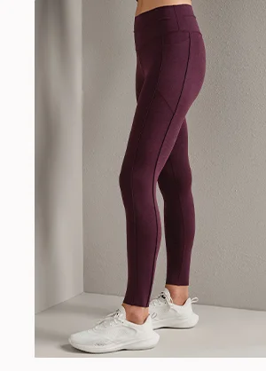 Heather Revive™ Pocket Legging - Bordeaux Red Heather