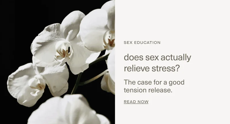Does sex actually relieve stress?