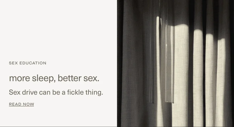 More sleep, better sex.