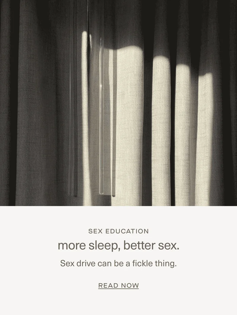 More sleep, better sex.