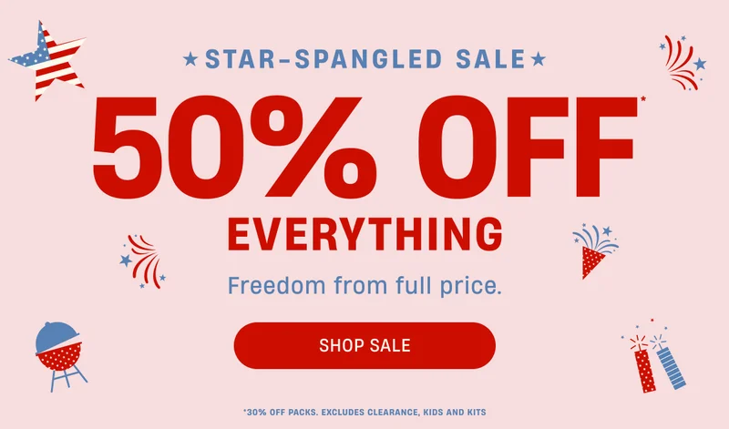 Star-Spangled Sale | 50% OFF EVERYTHING | Freedom from full price.