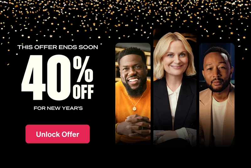 This offer ends soon. 40% for New Year's. Unlock offer.
