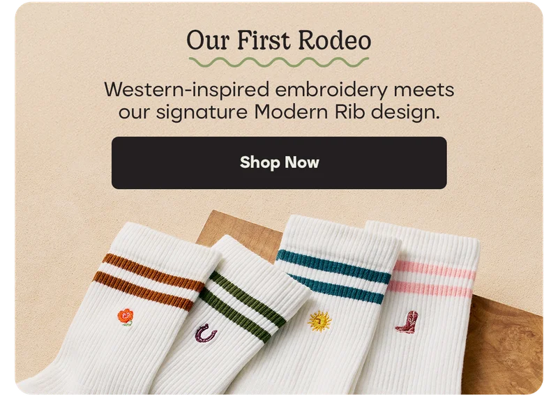Our First Rodeo | Western-inspired embroidery meets our signature Modern Rib design. | Shop Now