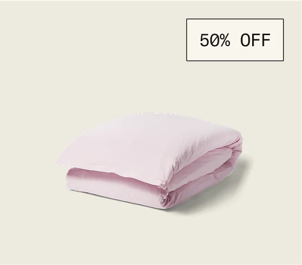 Save 50% on the Percale Duvet Cover in Pink
