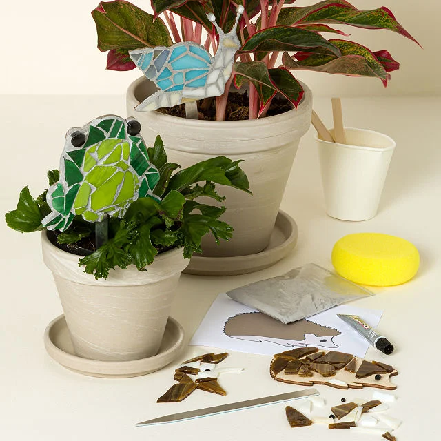 DIY Stained Glass Mosaic Plant Stake Kit