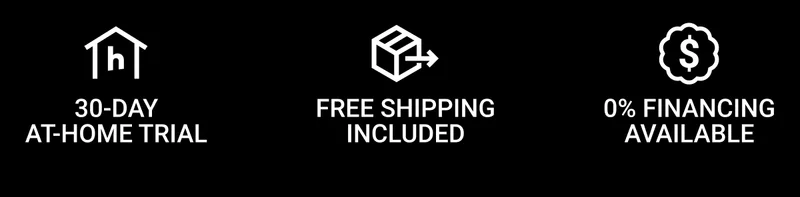 Extended at-home trial. Free shipping included. 0% financing available