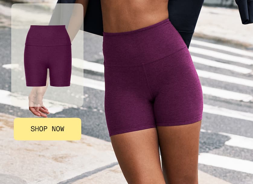 Spacedye Keep Pace 5" Biker Short in Aubergine-Beet