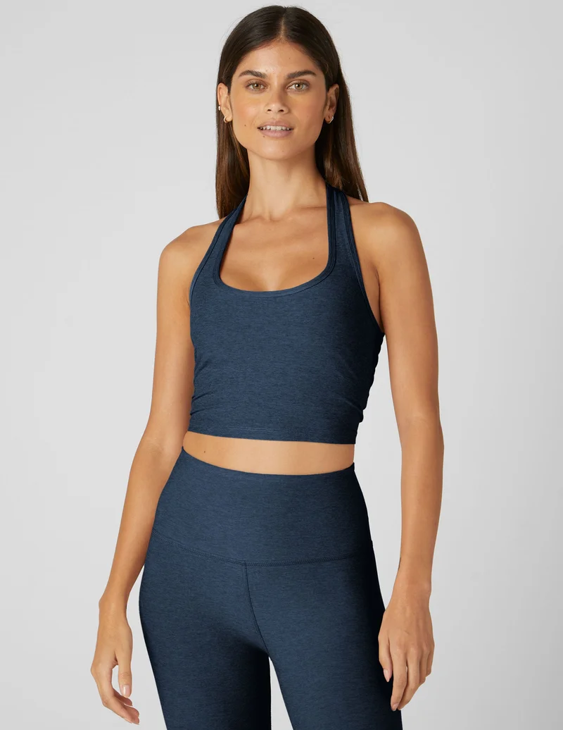 Image of Spacedye Well Rounded Cropped Halter Tank