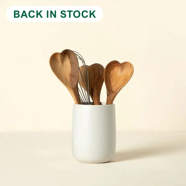 Hand-Carved Heart Serving Spoon