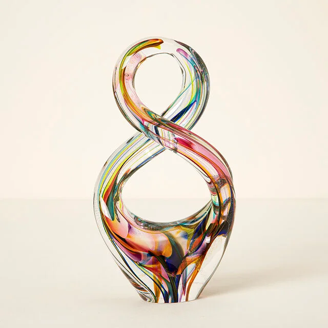 Rainbow Glass Infinity Sculpture