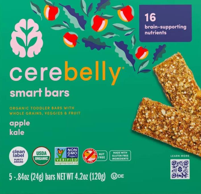 Image of Cerebelly Organic Apple Kale Smart Snack Bars (5 CT)