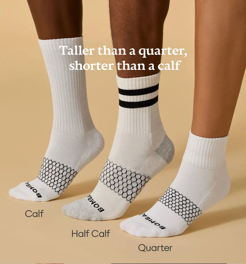 Taller than a quarter, shorter than a calf. Calf, Half Calf, Quarter
