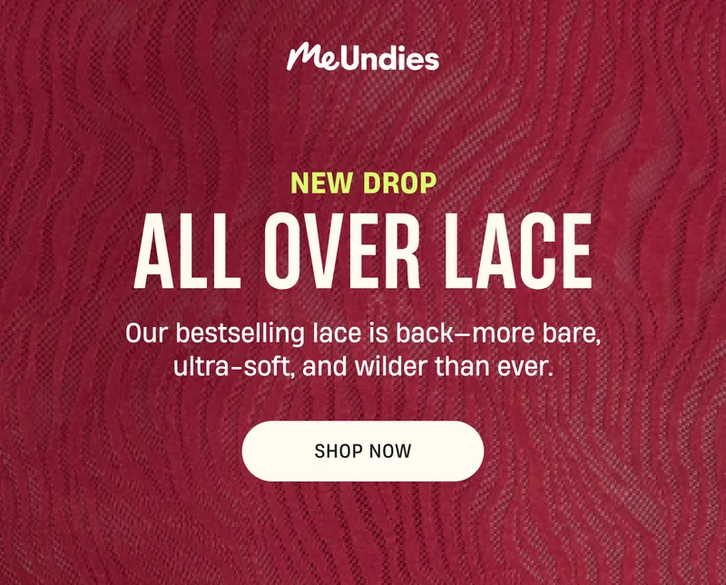 MeUndies | New Drop | All Over Lace | Shop Now