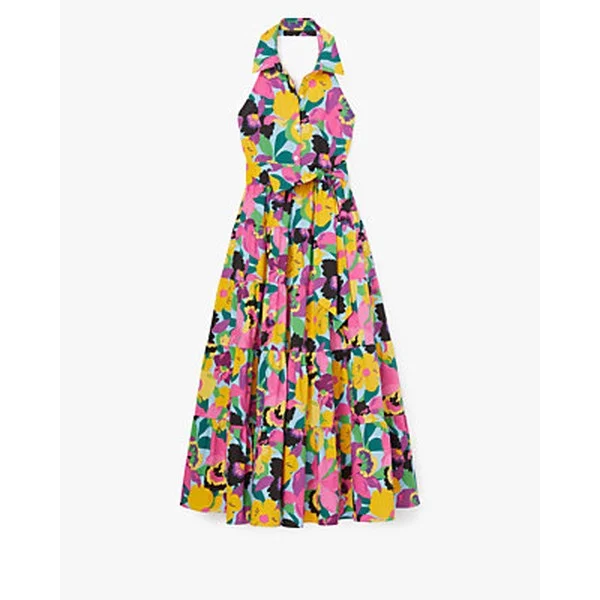 Orchid Bloom Halter Dress